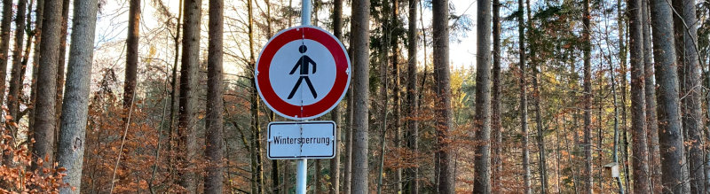 Allgäu November Wegsperrung