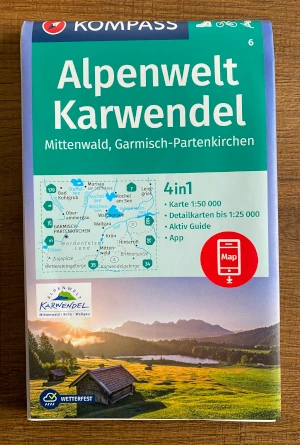 Wanderkarte Karwendel Mittenwald Garmisch Oberbayern