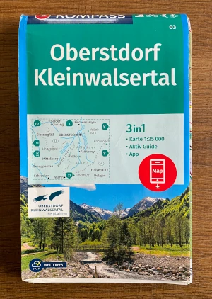 Wanderkarte Oberstdorf Allgäu Kleinwalsertal Österreich