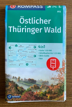 Wanderkarte Östlicher Thüringer Wald