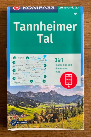 Wanderkarte Tannheimer Tal Österreich Allgäu